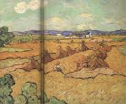 Vincent Van Gogh Wheat Stacks with Reaper (nn04) Spain oil painting artist